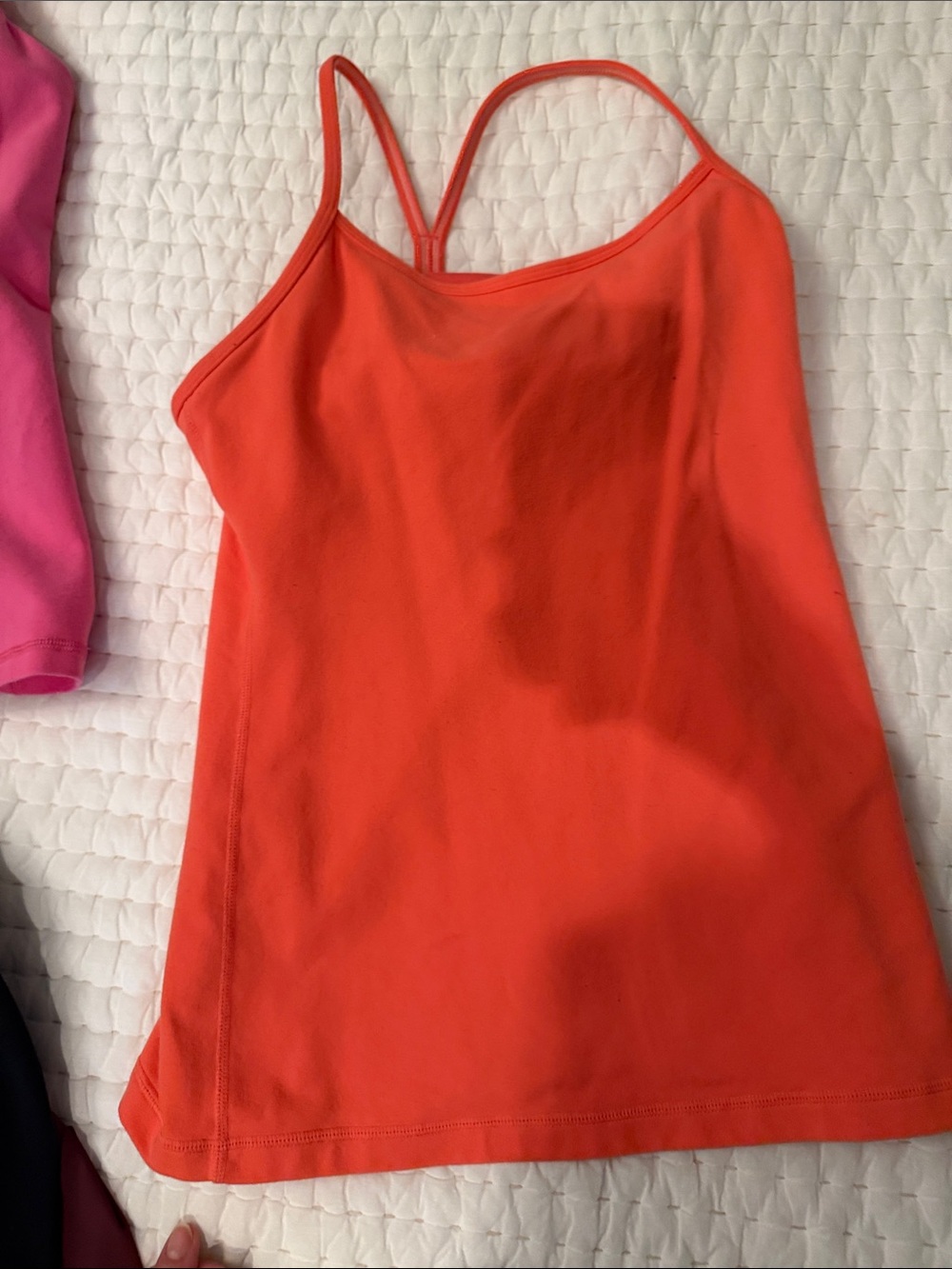 lululemon athletica Orange Double-Strap Tank Top